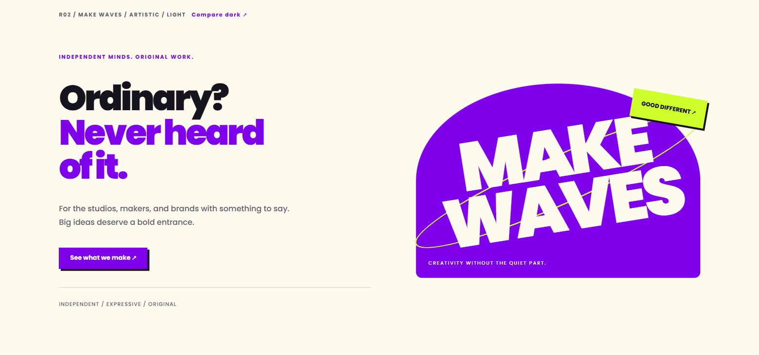 Make waves — actual light design preview