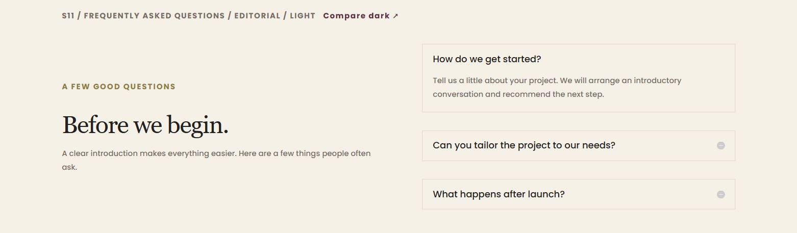 Frequently asked questions — actual light design preview