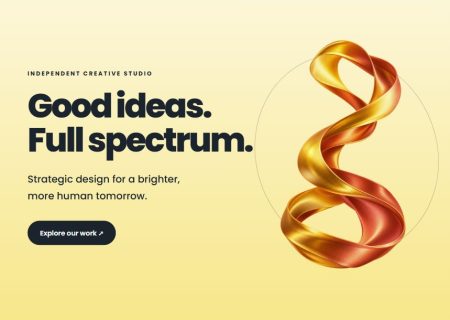 Colorz Solar — editable Divi 5 hero with a continuous yellow gradient and sculptural ribbon