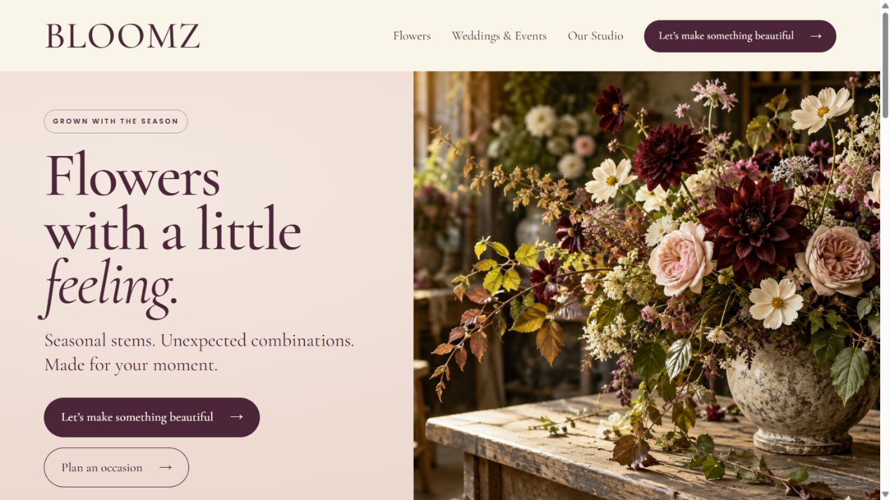 Bloomz Divi 5 layout collection