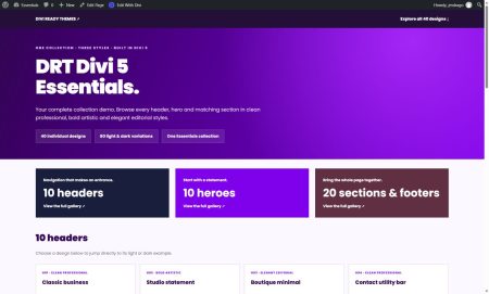 DRT Divi 5 Essentials collection preview