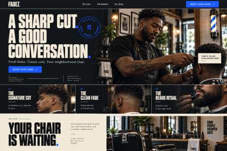 Fadez — Barbershop Divi 5 Layout