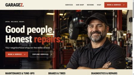 Garagez — Neighborhood Mechanic Divi 5 Layout