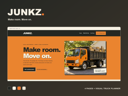 Junkz — Junk Removal Divi 5 Layout Pack