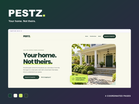 Pestz — Local Pest Control Divi 5 Layout Pack