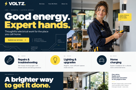 Voltz — Electrical Services Divi 5 Layout